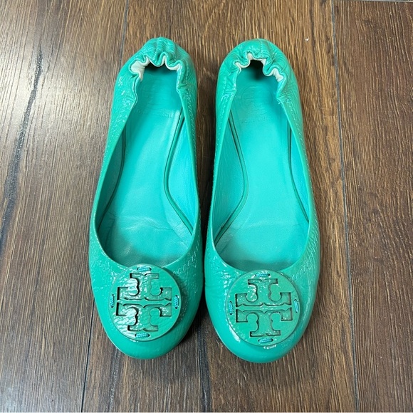 Tory Burch Teal Leather Flats - Picture 2 of 7